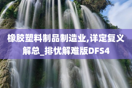 橡胶塑料制品制造业,详定复义解总_排忧解难版DFS4