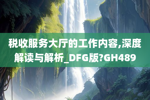 税收服务大厅的工作内容,深度解读与解析_DFG版?GH489