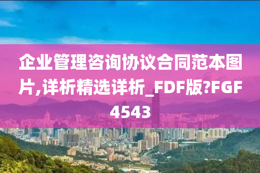 企业管理咨询协议合同范本图片,详析精选详析_FDF版?FGF4543