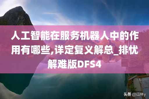 人工智能在服务机器人中的作用有哪些,详定复义解总_排忧解难版DFS4