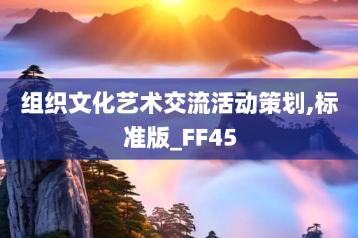 组织文化艺术交流活动策划,标准版_FF45