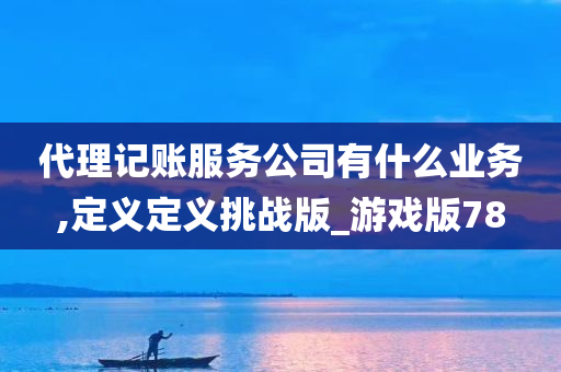 代理记账服务公司有什么业务,定义定义挑战版_游戏版78