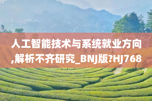 人工智能技术与系统就业方向,解析不齐研究_BNJ版?HJ768