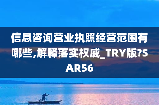 信息咨询营业执照经营范围有哪些,解释落实权威_TRY版?SAR56