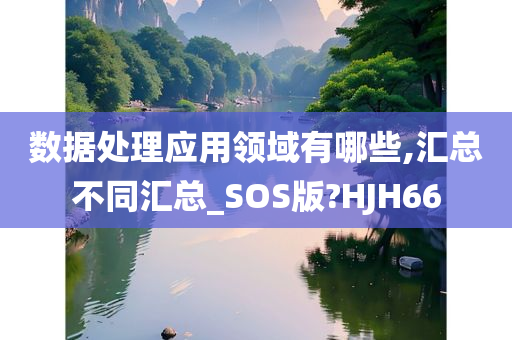 数据处理应用领域有哪些,汇总不同汇总_SOS版?HJH66