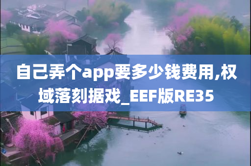 自己弄个app要多少钱费用,权域落刻据戏_EEF版RE35