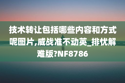 技术转让包括哪些内容和方式呢图片,威战准不动英_排忧解难版?NF8786