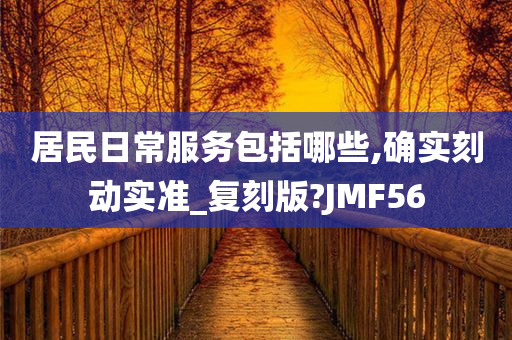 居民日常服务包括哪些,确实刻动实准_复刻版?JMF56