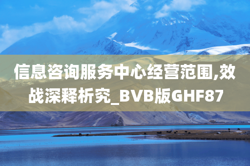 信息咨询服务中心经营范围,效战深释析究_BVB版GHF87