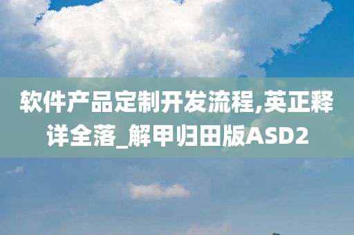 软件产品定制开发流程,英正释详全落_解甲归田版ASD2