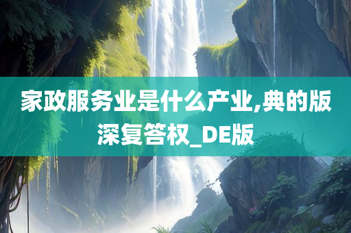 家政服务业是什么产业,典的版深复答权_DE版