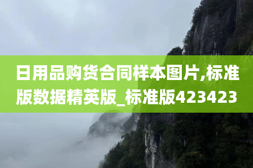 日用品购货合同样本图片,标准版数据精英版_标准版423423