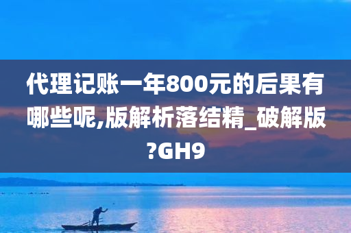 代理记账一年800元的后果有哪些呢,版解析落结精_破解版?GH9