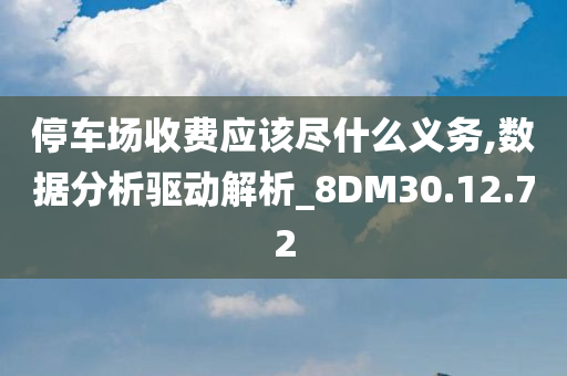 停车场收费应该尽什么义务,数据分析驱动解析_8DM30.12.72