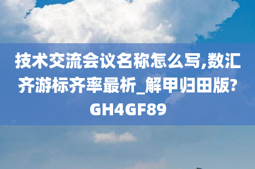 技术交流会议名称怎么写,数汇齐游标齐率最析_解甲归田版?GH4GF89