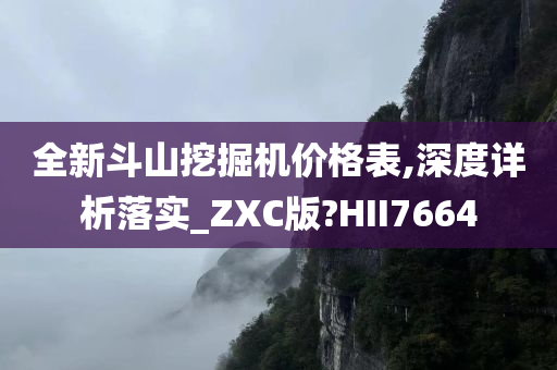 全新斗山挖掘机价格表,深度详析落实_ZXC版?HII7664