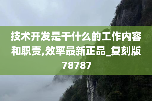 技术开发是干什么的工作内容和职责,效率最新正品_复刻版78787