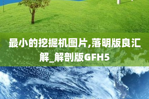 最小的挖掘机图片,落明版良汇解_解剖版GFH5