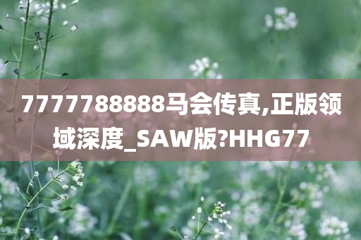 7777788888马会传真,正版领域深度_SAW版?HHG77