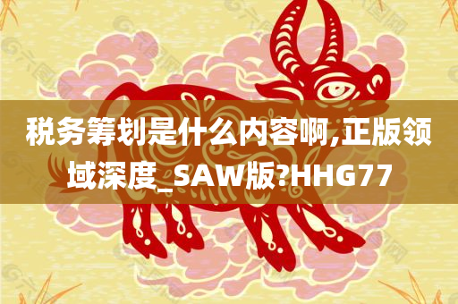 税务筹划是什么内容啊,正版领域深度_SAW版?HHG77