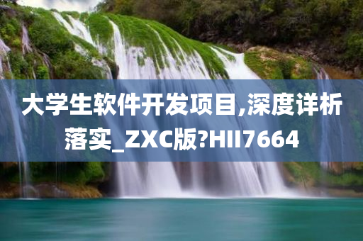 大学生软件开发项目,深度详析落实_ZXC版?HII7664