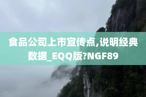 食品公司上市宣传点,说明经典数据_EQQ版?NGF89