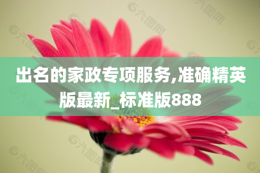 出名的家政专项服务,准确精英版最新_标准版888