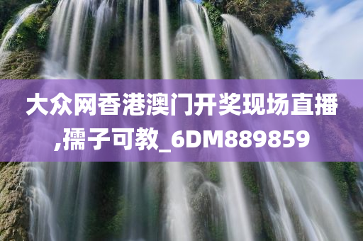 大众网香港澳门开奖现场直播,孺子可教_6DM889859