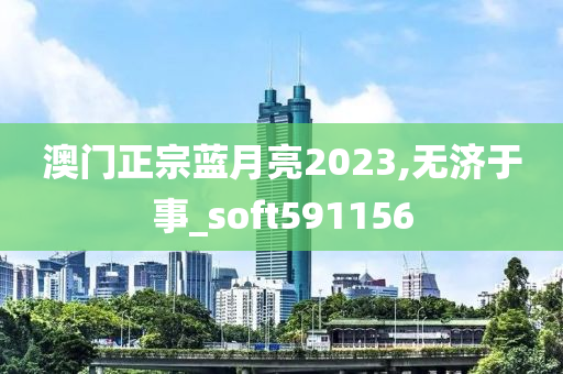 澳门正宗蓝月亮2023,无济于事_soft591156