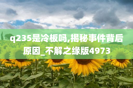 q235是冷板吗,揭秘事件背后原因_不解之缘版4973