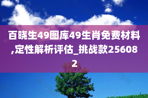 百晓生49图库49生肖免费材料,定性解析评估_挑战款256082