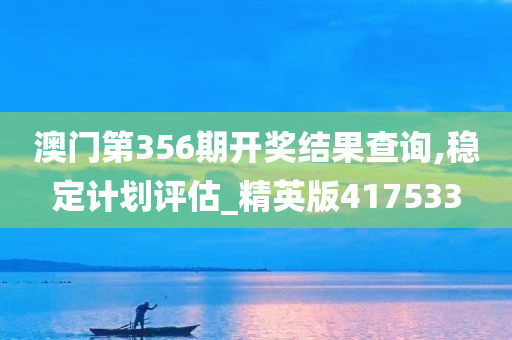 澳门第356期开奖结果查询,稳定计划评估_精英版417533