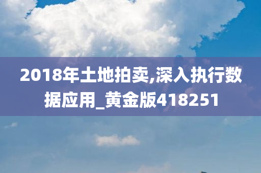 2018年土地拍卖,深入执行数据应用_黄金版418251