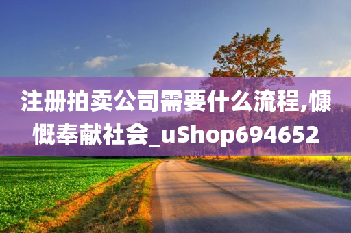 注册拍卖公司需要什么流程,慷慨奉献社会_uShop694652