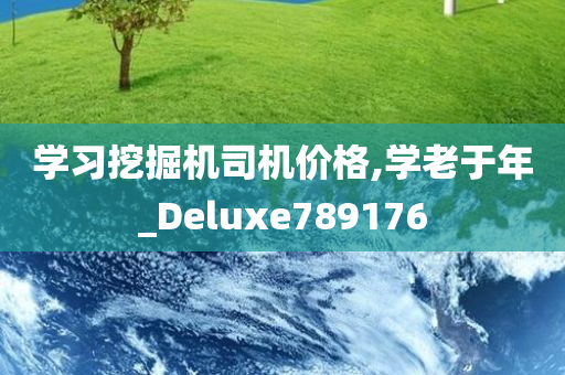 学习挖掘机司机价格,学老于年_Deluxe789176