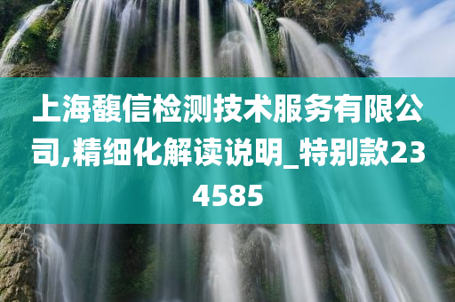 上海馥信检测技术服务有限公司,精细化解读说明_特别款234585