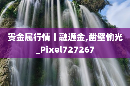 贵金属行情丨融通金,凿壁偷光_Pixel727267