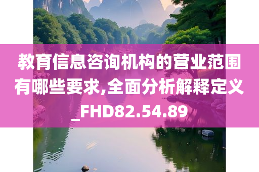 教育信息咨询机构的营业范围有哪些要求,全面分析解释定义_FHD82.54.89