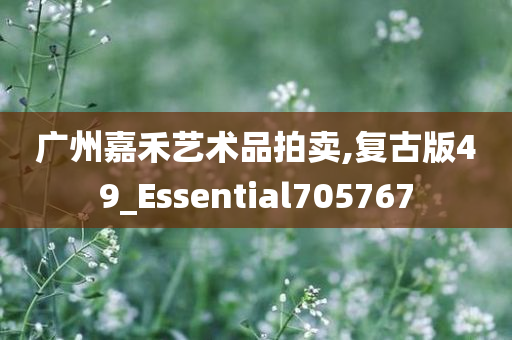 广州嘉禾艺术品拍卖,复古版49_Essential705767