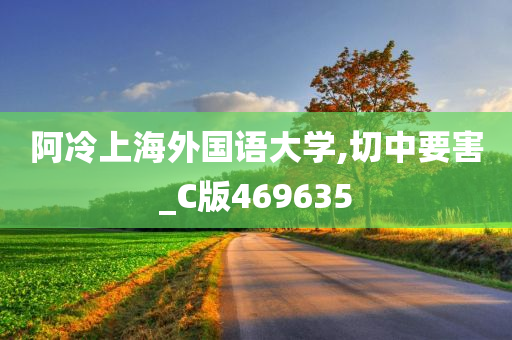 阿冷上海外国语大学,切中要害_C版469635