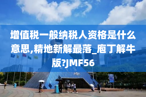 增值税一般纳税人资格是什么意思,精地新解最落_庖丁解牛版?JMF56