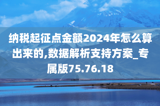 纳税起征点金额2024年怎么算出来的,数据解析支持方案_专属版75.76.18