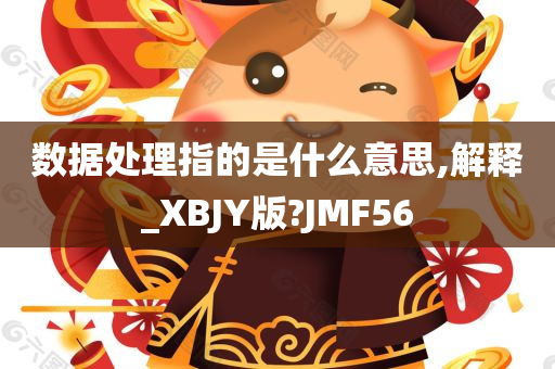 数据处理指的是什么意思,解释_XBJY版?JMF56