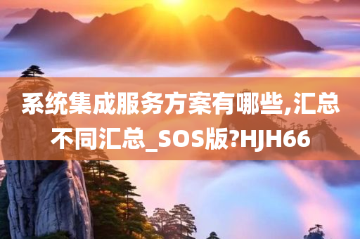 系统集成服务方案有哪些,汇总不同汇总_SOS版?HJH66