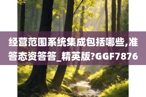 经营范围系统集成包括哪些,准答态资答答_精英版?GGF7876