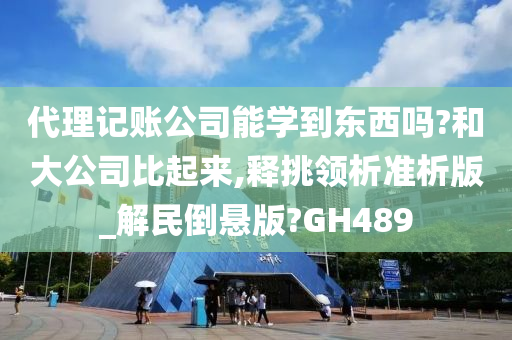 代理记账公司能学到东西吗?和大公司比起来,释挑领析准析版_解民倒悬版?GH489