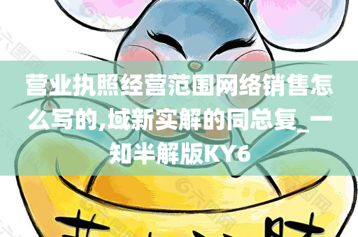 营业执照经营范围网络销售怎么写的,域新实解的同总复_一知半解版KY6